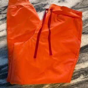 Figs Sunset Orange Zamora Jogger Scrub Pants